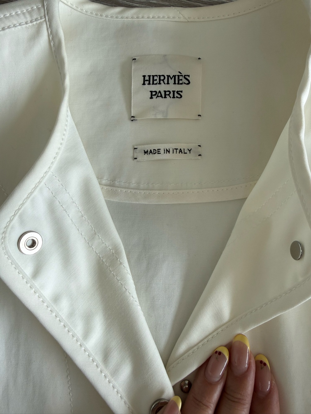 Quilt-Pocket White Women's Jacket - Picture 3 of 8